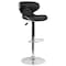 Flash Furniture Black Vinyl Barstool, Adj Height, Seat Height Range: 24" to 32-1/2" DS-815-BK-GG - alternate 7