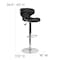 Flash Furniture Black Vinyl Barstool, Adj Height, Seat Height Range: 24" to 32-1/2" DS-815-BK-GG - alternate 6