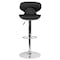 Flash Furniture Black Vinyl Barstool, Adj Height, Seat Height Range: 24" to 32-1/2" DS-815-BK-GG - alternate 9