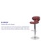 Flash Furniture Burgundy Vinyl Barstool, Adj Height DS-815-BURG-GG - alternate 7