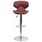 Flash Furniture Burgundy Vinyl Barstool, Adj Height DS-815-BURG-GG - alternate 10