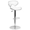 Flash Furniture White Vinyl Barstool, Adj Height DS-815-WH-GG - alternate 5