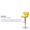 Flash Furniture Yellow Vinyl Barstool, Adj Height, Material: Chrome, Foam DS-815-YEL-GG - alternate 4