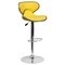 Flash Furniture Yellow Vinyl Barstool, Adj Height, Material: Chrome, Foam DS-815-YEL-GG - alternate 3