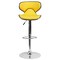 Flash Furniture Yellow Vinyl Barstool, Adj Height, Material: Chrome, Foam DS-815-YEL-GG - alternate 9