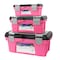Apollo Tools 3 Piece Tool Box - Pink DT5005P - alternate 4