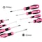 Apollo Tools Screwdriver Set, Pink, 8 Pieces DT5018P - alternate 2