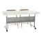National Public Seating Rectangle Training Table, 24" W, 60" L, 29-1/2" H, Lightweight HDPE Blow Molded Plastic Top BPFT-2460 - alternate 10