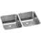 Elkay Lustertone Classic, Undermount Mount, 0 Hole, Left Bowl 13.5" x 16", Right Bowl 13.5" x 16" ELUH311810DBG - alternate 3