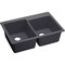 Elkay Quartz Luxe 33x22x9-1/2", T-Mnt, Charcoal, Drop-In Mount, Pre-scored for up to 4 Hole, Charcoal ELX250RCH0 - alternate 8