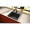 Elkay Sink, Drop-In Mount, Pre-scored for up to 5 Hole, 22.319" x 16.409", Caviar ELX2522CA0 - alternate 2