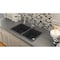 Elkay Quartz Luxe 33"x22"x9-1/2", T-Mnt, Caviar, Drop-In Mount, Pre-scored for up to 5 Hole, Caviar ELX3322CA0 - alternate 8