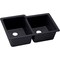 Elkay Sink, Undermount Mount, 0 Hole, Left Bowl 14.16" x 18.161", Right Bowl 14.347" x 16.161", Caviar ELXU250RCA0 - alternate 8