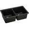 Elkay Sink, Undermount Mount, 0 Hole, Left Bowl 14.254" x 16.409", Right Bowl 14.254" x 16.409", Caviar ELXU3322CA0 - alternate 6
