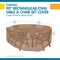 Duck Covers Essential Tan Patio Recta/Oval Table Set Cover, 90"x60"x32" ETO906032 - alternate 6