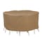 Duck Covers Essential Latte Patio Round Table Set Cover, 90"x29" ETR09090 - alternate 1