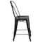 Flash Furniture Distressed Black Metal Stool ET-3534-24-BK-GG - alternate 9