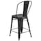 Flash Furniture Distressed Black Metal Stool ET-3534-24-BK-GG - alternate 6