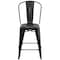 Flash Furniture Distressed Black Metal Stool ET-3534-24-BK-GG - alternate 10