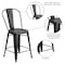 Flash Furniture Distressed Black Metal Stool ET-3534-24-BK-GG - alternate 3
