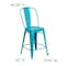 Flash Furniture Teal Metal Outdoor Stool, 24", Color: Blue ET-3534-24-CB-GG - alternate 5