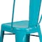 Flash Furniture Teal Metal Outdoor Stool, 24", Color: Blue ET-3534-24-CB-GG - alternate 7