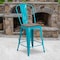 Flash Furniture Metal Counter Stool, 24", Teal ET-3534-24-CB-WD-GG - alternate 1
