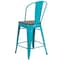 Flash Furniture Metal Counter Stool, 24", Teal ET-3534-24-CB-WD-GG - alternate 3