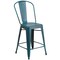 Flash Furniture Distressed Blue-Tl Metal Stool ET-3534-24-KB-GG - alternate 2