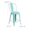 Flash Furniture Mint Metal Outdoor Stool, 24" ET-3534-24-MINT-GG - alternate 5