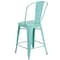 Flash Furniture Mint Metal Outdoor Stool, 24" ET-3534-24-MINT-GG - alternate 4