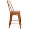 Flash Furniture Distressed Orange Metal Stool, Material: Rubber ET-3534-24-OR-GG - alternate 10