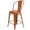 Flash Furniture Distressed Orange Metal Stool, Material: Rubber ET-3534-24-OR-GG - alternate 6
