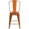 Flash Furniture Distressed Orange Metal Stool, Material: Rubber ET-3534-24-OR-GG - alternate 9