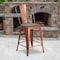 Flash Furniture Metal Counter Stool, 24", Copper ET-3534-24-POC-WD-GG - alternate 1