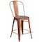Flash Furniture Metal Counter Stool, 24", Copper ET-3534-24-POC-WD-GG - alternate 3