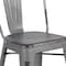 Flash Furniture Distressed Silver Stool, 24H ET-3534-24-SIL-GG - alternate 2