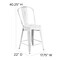 Flash Furniture Distressed White Metal Stool ET-3534-24-WH-GG - alternate 2