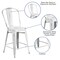 Flash Furniture Distressed White Metal Stool ET-3534-24-WH-GG - alternate 6