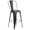 Flash Furniture Distressed Black Metal Stool, Seat Height Range: 30" ET-3534-30-BK-GG - alternate 7