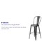 Flash Furniture Distressed Black Metal Stool, Seat Height Range: 30" ET-3534-30-BK-GG - alternate 2