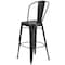 Flash Furniture Distressed Black Metal Stool, Seat Height Range: 30" ET-3534-30-BK-GG - alternate 6