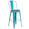 Flash Furniture Metal BarStool, 30", Teal ET-3534-30-CB-WD-GG - alternate 4