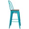 Flash Furniture Metal BarStool, 30", Teal ET-3534-30-CB-WD-GG - alternate 2