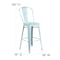 Flash Furniture Distressed Gn-Blue Metal Stool, Material: metal ET-3534-30-DB-GG - alternate 5