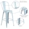Flash Furniture Distressed Gn-Blue Metal Stool, Material: metal ET-3534-30-DB-GG - alternate 8