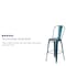 Flash Furniture Distressed Blue-Tl Metal Stool, Color: Blue ET-3534-30-KB-GG - alternate 4