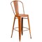 Flash Furniture Distressed Orange Metal Stool, Material: metal ET-3534-30-OR-GG - alternate 8