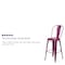 Flash Furniture Purp Metal Outdoor Stool, 30" ET-3534-30-PUR-GG - alternate 7