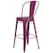 Flash Furniture Metal Bar Stool, 30", Purple ET-3534-30-PUR-WD-GG - alternate 3